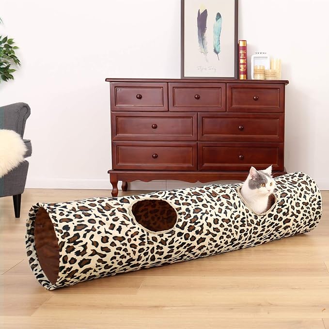 PAWZ Road XL Collapsible Cat Tunnel for Fat Cats & Rabbits - 51"x12" Extra Wide Pet Play Tunnel with 12-Inch Diameter for Large Cats, Small Dogs - Image 7