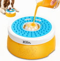 KILIN Slow Feeder Dog Licking Bowl with Rolling Ball,4 Non-Slip Pads,8fl oz | Dog Enrichment Toys for Dogs with Bone Broth, Yogurt and Wet Puppy Treat, Interactive Lick Ball for Dogs with Anxiety by Makeseatingfunfordogs