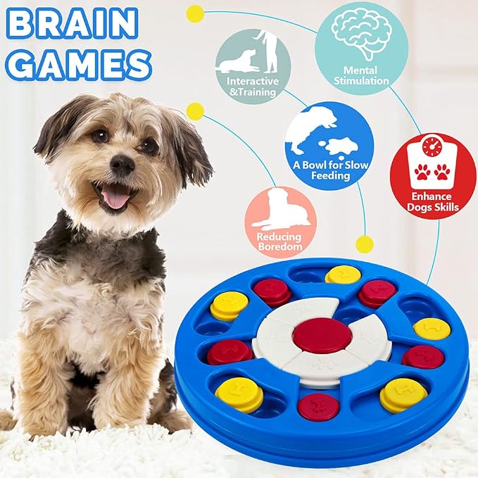 Joansan Dog Puzzle Toy, Interactive Dog Game, Mentally Stimulating Treat Dispenser for Large Dogs, Food Grade Material, Sequential Skills, Portable | Treat Dispenser & Slow Feeder for Small Medium & Large Dog Treat Training (Higher Level 2-3) - Image 3
