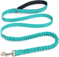 5FT Bungee Dog Leash Shock Absorbing Reflective Small Medium Dogs | Nylon Lightweight Leash- 2cm Wide- Anti- Pull Training- 6 Colors (Turquoise) by Mycicy