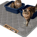 GORILLA GRIP Cat Litter Box Mat, 47x35, Cushioned Coil Mesh Litter Trapping Mats, Scatter Control Supplies for Less Mess, Phthalate Free, Ultra Deep Catch Grooves, Rinse or Vacuum to Clean, Gray by Unknown