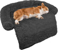 Calming Dog Bed Fluffy Plush Dog Mat for Furniture Protector with Removable Washable Cover for Large Medium Small Dogs and Cats (Medium(41x37x6), Dark Grey) by GGIB