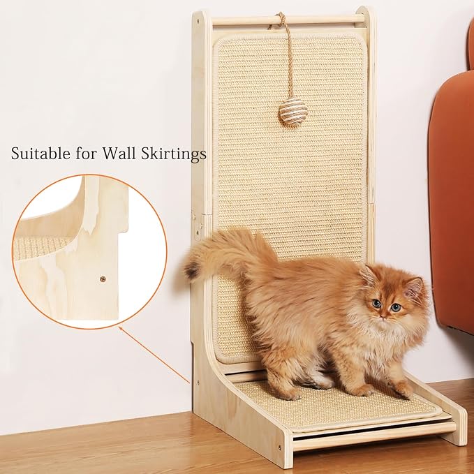 L-Shaped Sisal Cat Scratcher Pad - Indoor Cat Scratching Board & Furniture Protector - Image 6