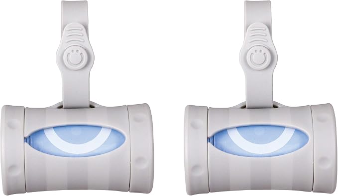 Ubbi Retractable Bag Dispenser for Diaper Bag, Gray, 2 Pack | Portable Bag Holder for Travel, Clips to Stroller or Diaper Bag, Newborn Baby Essentials, Includes 48 Lavender Scented Bags by Unknown