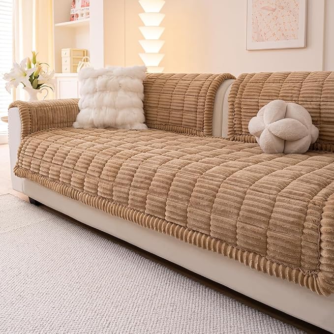 Awjcsv Couch Covers for Dogs Washable, Non Slip Sofa Protector Pet Friendly | Thick, Soft Furniture Cover, Against Pets Hair & Scratch, Fits Leather and Fabric Couches, 27.6" X 27.6" - Image 3