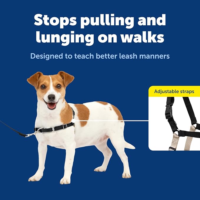 PetSafe Easy Walk Harness, No Pull Dog Harness, Black, Small | Patented Martingale Loop Gives Gradual Shoulder Pressure to Stop Pulling, Front-Chest Leash Clip Prevents Gagging - Image 4