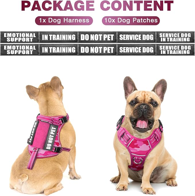 Tactical Dog Harness, No Pull Dog Harness for Medium Large Dogs with Handle & Molle, Military Service Dog Vest Harness in Training Pet Harness for Small Dogs - Image 6