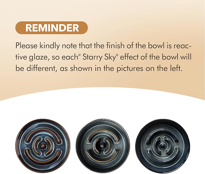 Havniva Raised Slow Feeder Dog Bowls, Elevated Dog Bowls Slow Feeder Set | 3.2 Cups Ceramic Dog Bowl Elevated with Acacia Wood Stand, Raised Dog Food Bowl, Puzzle Slow Feeder for Large Dogs, Non-Slip - Image 5