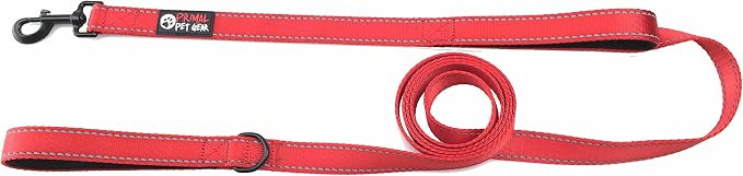 Dog Leash 8ft Long - RED - Traffic Padded Two Handle - Heavy Duty - Double Handles Lead for Control Safety Training - Leashes for Large Dogs or Medium Dogs - Dual Handles Leads - Image 9