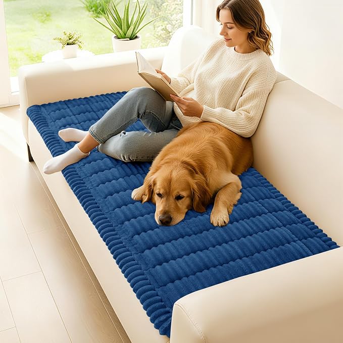 hyha Couch Cover for Dogs, Washable Non Slip Plush Flannel Sofa Protector | Thick Flannel, Anti-Slip Backing, Pet Hair & Scratch Protection, Fits Sofa & Loveseat (27.6" x 59") - Image 2