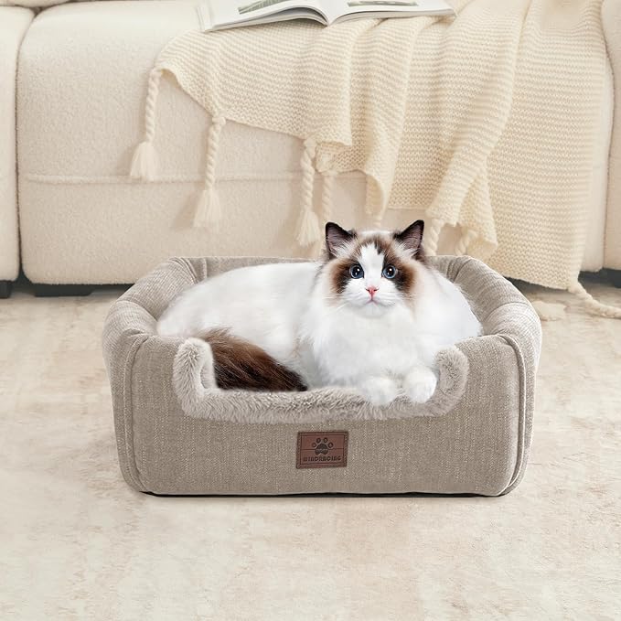 WINDRACING Cat Bed for Indoor Cats - Cat Cave Cat House Cats Tent with Removable Washable Cushioned Pillow, Soft and Self Kitten beds - Image 6