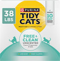 Purina Tidy Cats Free and Clean Unscented Clumping Cat Litter, 38 lb Box | Activated charcoal delivers lasting odor control, made without fragrances or dye, clumping by PurinaTidyCatsLitter