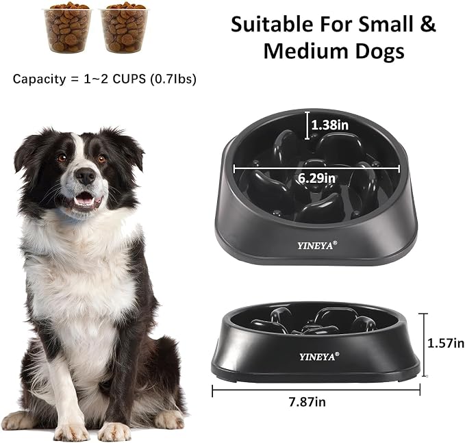 YINEYA Slow Feeder Dog Bowls, Pet Supplies that Slow Down Eating, Pet Food Bowls, Maze Dog Puzzle Feeder for Medium Breed | Dog Food Bowl Slow Down Eating Prevents Bloat, Promotes Healthy Digestion, Puzzle Feeder Interactive Makes Meal Time Fun - Image 5