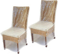 Evelots 2-Pack Clear PVC Dining Chair Covers, Spill-Resistant Protectors | Heavy-duty clear vinyl helps protect kitchen chairs from dust, spills, pet hair and claws; wipes clean with a damp cloth. by Evelots