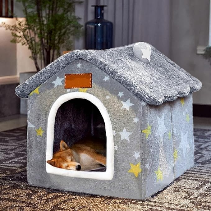 BXEBUI Dog House Indoor Memory Sponge, Foldable Dog House Kennel Bed Mat with Cushion for Small Medium Large Dogs Cats, Winter Warm Cat Nest Puppy Cave Sofa Pet Products (XL) by Unknown
