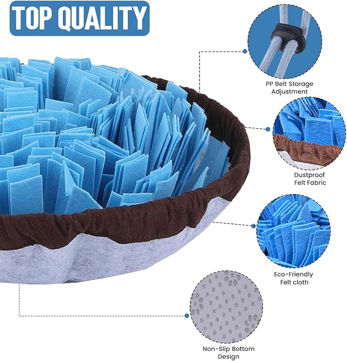 PET ARENA Adjustable Snuffle Mat for Dogs Puzzle Feeder Toy | Promotes healthy eating habits, reduces boredom, brain exercise, and provides engaging activity for pets indoors or outdoors - Image 4