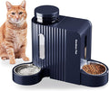 Gardner Pet Gravity Cat Food Feeder and Water Dispenser Stainless Steel Bowls Two-in-One Set Large Capacity Automatic Feeder for Pets Dogs, Puppies, Kittens-(0.8 Gallons x 2) by GardnerPet