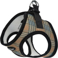 Bark Appeal Tan Plaid Step-in Dog Harness for XS to Small Sized Pets – Updated Sizing, Re-Measuring is Essential – Soft Vest Harness – Anti-Choke with Adjustable Strap & Heavy Duty Clip – S by BarkAppeal