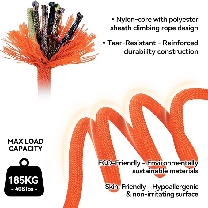 5FT Dog Leash Puppy Cat Rope Lead for Small Medium Large Dogs | Orange, with Anti-tangle Swivel Clip, Traffic Non-slip Grip Handle for Extra Control, Ideal for Daily Walks and Training - Image 3