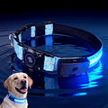 LED AirTag Dog Collar - Brightest Light Up Dog Collars, Daisy L | IP68 Waterproof Air Tag Dog Collar Holder, 1,600 Feet of High Visibility, Magnetic Charging, Dog Lights for Night Walking by Unknown