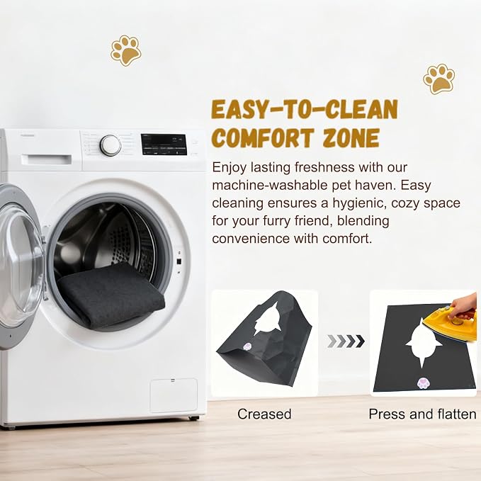 35.4" Cat Tunnels for Indoor Cats, Multi-Entrance Cat Toys, Grey | 4 Way Felt Interactive Pet Toy with Hidden Ball, Enrichment Activity Rug, Collapsible Cave for Kittens & Small Pets - Image 8