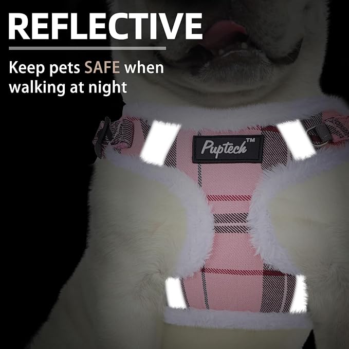 PUPTECK Dog Harness and Leash Set Medium Sized, Step in No Pull Adjustable Puppy Cat Harness Reflective Pet Vest - Image 4