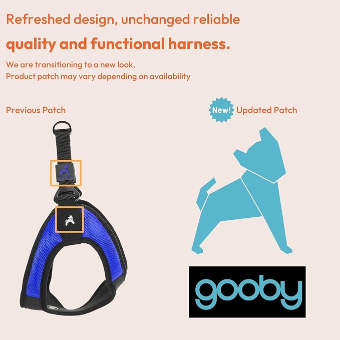 Gooby Escape Free Easy Fit Dog Harness, Step-in, Black, Small | Patented escape-free frame; Contracts if they back out; Step-in easy on/off; Machine washable; Light POM leash ring - Image 2