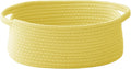 JMvicyroam Small Woven Basket, Empty Gift Basket, Yellow/1 Pack | Small Gift Basket, Cotton Rope, 12 x 8 x 39 in, Handles, Includes Ribbon and Bag, Birthday Gift Basket by JMvicyroam