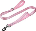 OneTigris No-Pull Dog Leash with Handle for Medium Large Dogs (Pink, 4FT) | Durable lead built for training & daily walks. Ideal drag line for strong pullers and large breeds like bully dogs. by OneTigris