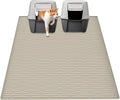 40"x30"(100cmx75cm) Extra Large Silicone Cat Litter Mat, XXL Litter Trapping Mat for Under Litter Box, Non-Slip Waterproof Kitty Litter Catcher, Easy to Clean Mat for Cats, Beige Gray by WelcometoULTIBE