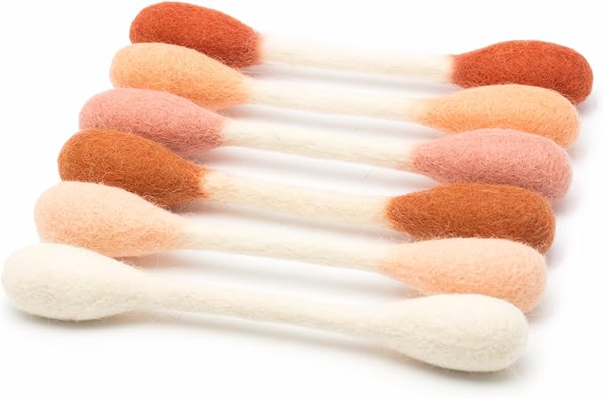 Glaciart One Swabs Cat Toys with Catnip - 6 Pk | Durable for Chew, Cute Cat Toys Interactive Kitty for Boredom, Exercise, & Play | Filled w/Organic Catnip for Anxiety & as Digestive Aid | Gift Idea by GlaciartOne