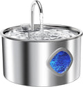 Cat Water Fountain Stainless Steel: 108oz/3.2L Cat Fountain for Drinking - Pet Water Fountains for Cats Indoor - Cat Water Bowl Dispenser - Pets Feeding & Watering Supplies - Water Level Window by Unknown