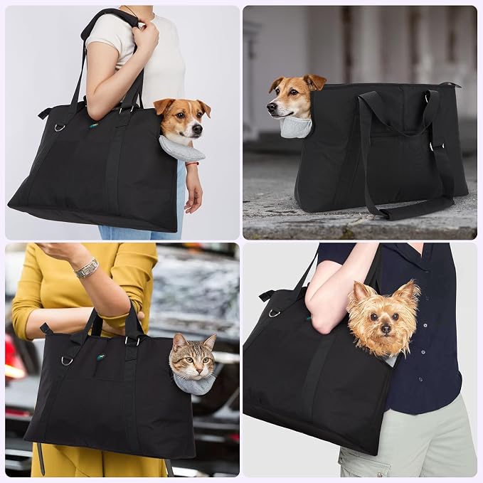 Ownpets Large Pet Carrier for Dogs Cats, 18-20lbs, Hands-Free Purse Bag | extra large, storage pockets, travel vet shopping, medium pets - Image 9