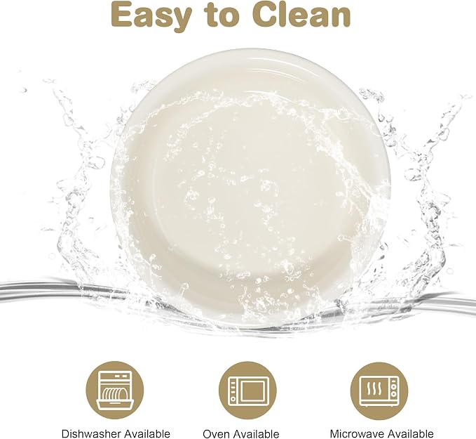 Ceramic Replacement Dog Bowls for Wordcam SS01 Model, 6.9"X2.6", Beige | Food and Water Bowl Set, for Small Medium Cats, Pet Feeding Dishes for Dogs 20-35lbs, Thicker Ceramic, Anti-Skid, 28Oz/800ML - Image 6