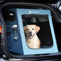 Snagle Paw Portable Dog Crate for Car Travel, Collapsible Large Dog Travel Crate with Metal Frame & 3-Door Mesh Windows, Secures in Trunk/Backseat, Soft-Sided Kennel Carrier for Medium Large Dogs-XL by SnaglePaw