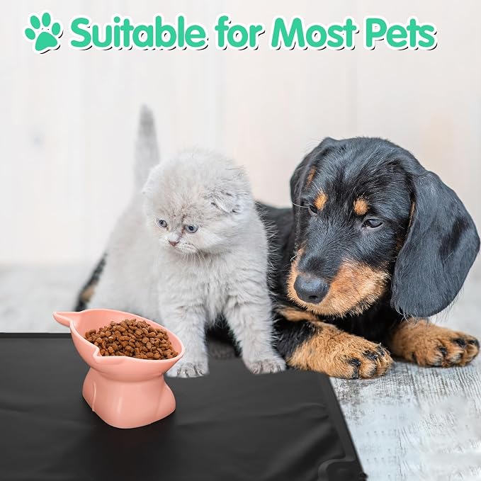 3 Pcs Raised Cat Bowl 15° Elevated Cat Food Bowl Tilted Cats Bowls | Anti Vomiting Cats Dishes Pet Food and Water Bowls for Indoor Cats and Small Dogs - Image 5