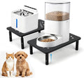 Elevated Cat Food Stand, Adjustable Automatic Cat Feeder Station | 4/5/6 in Adjustable Cat Feeding Station, 14.5 x 9 in Platform, Fits Most 4-6 L Automatic Feeders, Non-Slip Base, Black by Midollarle