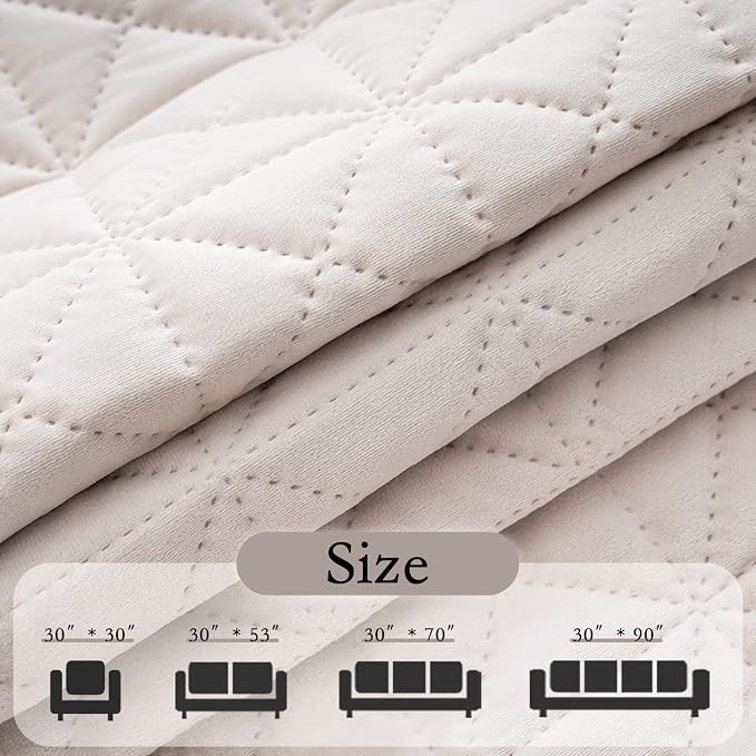 Ameritex Sofa Cover Waterproof for Seats Couch Cover for Dogs Pet Couch Cover Velvet for Chair Loveseat Sofa Machine Washable - Image 5