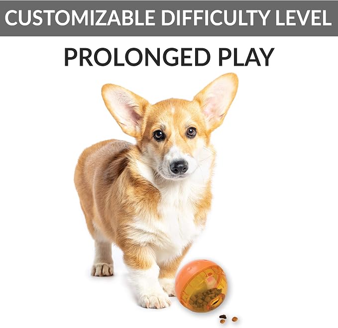 Our Pets IQ Treat Ball Interactive Food Dispensing Dog Toy, Assorted Colors (Pack of 2) - Image 4