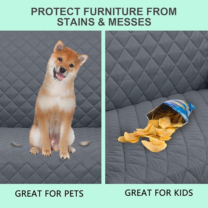 Reversible Chair Covers for Recliner Oversized, Dark Blue | Recliner Oversized Covers for Living Room with Elastic Straps, Water Repellent, Chair Protectors Covers for Dogs - Image 6