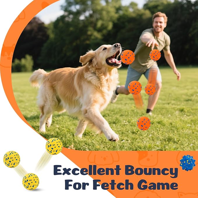 HIPPIH Dog Balls Tennis Balls, Dog Chew Toys for Aggressive Chewers ETPU | 3PCS Interactive Puppy Toys for Teething, 3'' Fetch Ball Water Toy for Small/Medium Breed,High Bouncy & Floating Dog Pool Toy - Image 4