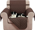 Reversible Recliner Chair Covers, 23" Chair, Chocolate | Chair Covers for Living Room with Elastic Straps, Water Repellent, Chair Protectors Covers for Dogs by LuxshareHome