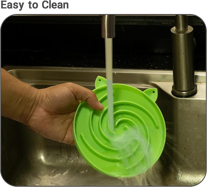 Bifeaw Slow Feeder Cat Bowl, Easy to Clean Silicone Bowl, Ideal for Dry and Wet Food (Orange and Cyan) - Image 7