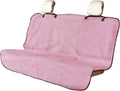 Back Seat Cover for Car Trucks Van SUV Jeep,Waterproof Rear Bench Towel Seat Covers for Dogs and Kids,Automotive Backseat Protector (Pink) by LoyaGour