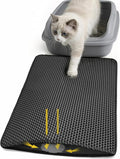 Cat Litter Mat 24x15 Inches, Honeycomb Double Layer Litter Trapping Mat, Waterproof Leakproof Urine Proof Cat Litter Box Mat for Cat Litter Box Area, Floor, Kitty Litter Rug by Unknown
