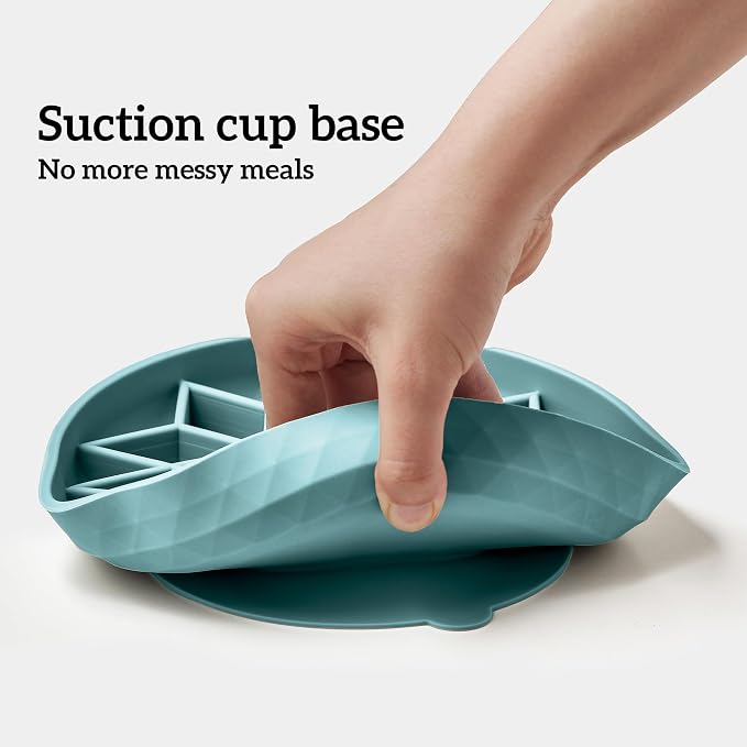 OHMO Slow Feeder Dog Bowl, 7.3" Lick Mat for Dogs, Diamond, Light Blue | Cat Slow Feeder Bowl, Anti Choking, Enrichment Toys, Easy Clean BPA-Free Silicone Feeding Bowl, Boredom and Anxiety Reducer - Image 5