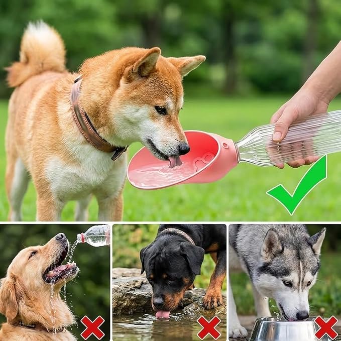 Portable Silicone Dog Water Bottle Adapter for Outdoor Travel 2PCS | Food-grade Silicone, Foldable Leaf Design, Fits Standard Water Bottles, Ideal for Walking & Hiking, Easy to Clean & Install - Image 3