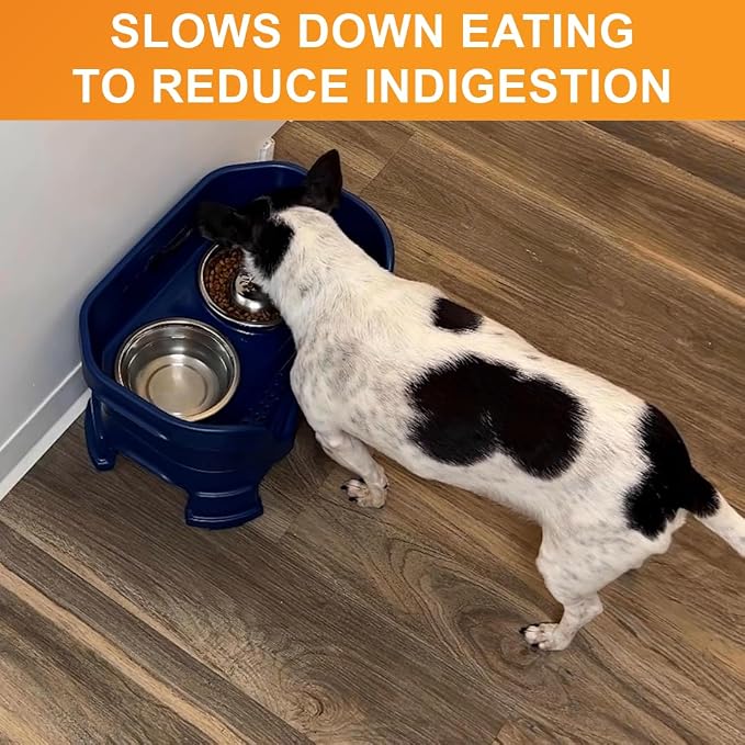 Neater Pet Brands Stainless Steel Slow Feed Dog Bowl for Fast Eating Small Breeds, Metal Slow Feeder Dog Bowl Fits in Cat & Small Neater Feeders, for Puppy or Dogs (< 15 lbs), 3/4 Cup Food Capacity - Image 4