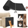 Couch Wall Corner Protector for Cat, Anti Scratch Furniture Protector | 78.7x15.8In Trimmable Cat Climbing Scratcher Pad Mat, Thickened Shield Carpet for DIY Tree Shelf Board, Door Guard (Black) by SEPAZON