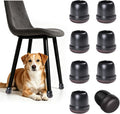 Small Black Chair Leg Caps for Carpet Tile, Pet Hair Resistant, Fit 0.8"-1" | Chair Leg Floor Protectors for Hardwood Floors, Furniture Feet Covers with Graphene Fabric Bottom, Reduce Noise-16PCS by MOYOHIMChairLegFloorProtectors